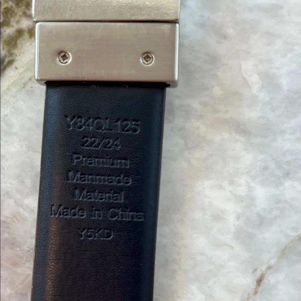 Kids small Reversible Black or Brown Leather Belt with Silver Buckle